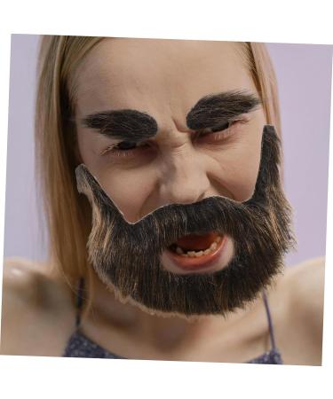 Healvian 5 Sets Beard Dress up DIY Fake Mustache False Mustache Pirate Cosplay Prop Self Adhesive Beard Plush 20.00X13.00X0.50CMx5pcs Multix5pcs - Buy Online on GoSupps.com