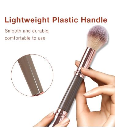 Double-Ended Foundation Makeup Brush - Angled & Round Top for Liquid Powder & Cream Blending | International Shipping Available - Buy Online on GoSupps.com