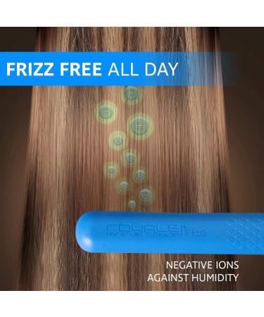 Royale Ionic Flat Iron 2 in 1 Hair Straightener & Curler - Luxury Ceramic Tourmaline Anti-Frizz Baby Blue | Worldwide Shipping - Buy Online on GoSupps.com