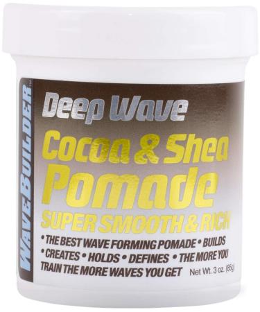 WaveBuilder Cocoa  Shea Pomade  Super Smooth  Rich Formula Promotes Healthy Hair Waves 3 Oz