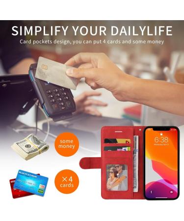 Haygdz Leather Cover for Huawei Mate 20 Lite Premium PU Wallet Case with Card Compartment & Stand Red - Buy Online on GoSupps.com