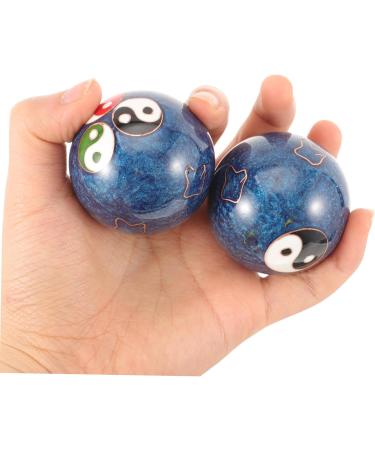 Goohochy Reusable Metal Gymnastics Massage Balls Set | Fengshui Handrolling Balls for Wrist Exercise | Cloisonne Iron Fitness Sport - Buy Online on GoSupps.com