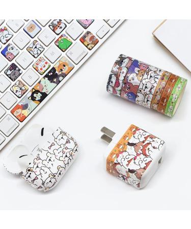 WAPETASHI Cute Washi Tape Set - 24 Rolls Kawaii Animals Gold Foil Decorative Masking Tape for Journaling, Scrapbooking, Kids Crafts & Gift Wrapping - Ideal for Aesthetic Supplies and Planners - Buy Online on GoSupps.com