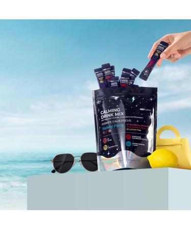 Calm Magnesium Glycinate Powdered Drink Mix with Electrolytes Sugar Free with Ashwagandha, L-Theanine, Vitamin B6 & GABA Cortisol Support, Stress Relief, Hydration & Focus - 30 servings (Variety) Variety Pack 6.3 Ounce  - Buy Online on GoSupps.com