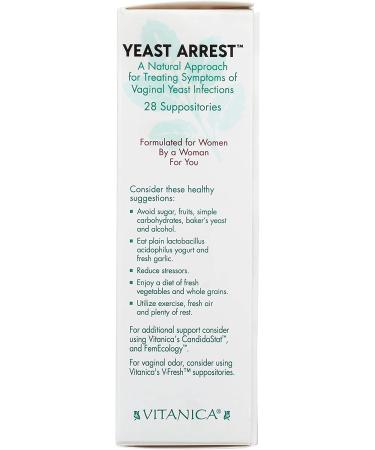 Vitanica Yeast Arrest - 28 Vaginal Suppositories for Effective Yeast Infection Relief - Buy Online on GoSupps.com