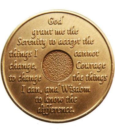 24 Hour Bronze AA Sobriety Medallion - Sober Anniversary Recovery Coin - Buy Online on GoSupps.com