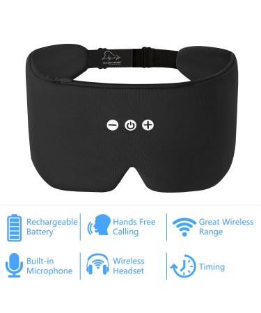ALASKA BEAR Bluetooth Sleep Headphones - HD Stereo Noise Reduction Headband Eye Mask - Wireless Sports Gear (Black - Buy Online on GoSupps.com