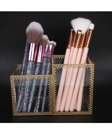 Brush Storage Box Cotton Pads Container Nail Accessories Storage Nail Art Tool Storage Box Stylish Design Nail Salon for Home Cotton Pads Store Brush(Two compartment storage box) - Buy Online on GoSupps.com