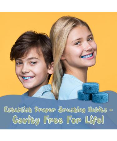 Plaque Disclosing Tablets for Kids & Adults - 102 Count Blueberry Flavor | Healthy Brushing Habits | Dentist Tested - Buy Online on GoSupps.com