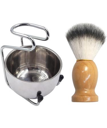 Premium 3-Part Men's Shaving Set | Edestahl Shaving Brush Bowl & Stand | Perfect Gift for Wet Shaving Enthusiasts - Buy Online on GoSupps.com