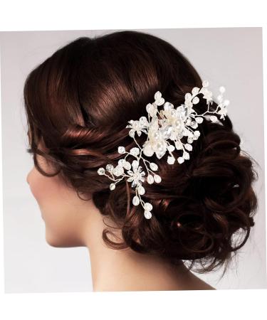 Ipetboom Bridal Comb Girls Accessories Flower Girl Hair Accessory Accesorios Para Comb Headband Bridal Hair Comb Bridal Headdress Wedding Headpiece Tiara Bride Hair Accessories Alloy Pearl - Buy Online on GoSupps.com