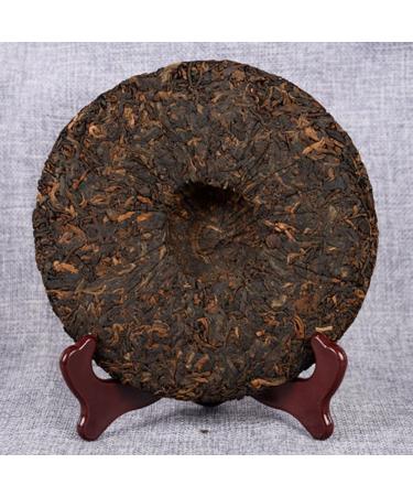 HQZM Yunnan 357g Menghai Goldenbud Puer Ripe Tea Cake Rich and Smooth with Maltose Aroma - Buy Online on GoSupps.com