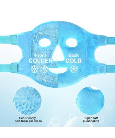 Reusable Cooling Gel Eye Mask for Dark Circles and Puffiness - Ultimate Stress Relief + Free Face Mask - Buy Online on GoSupps.com