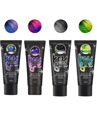 Easy-Topbuy Thermochronic Hair Color Change - Unisex DIY Semi-Permanent Dye Cream (Black to Silver) | Fashionable Magical Hair Color - Buy Online on GoSupps.com