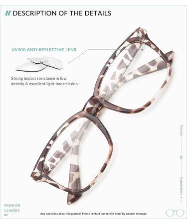 Gaoye Blue Light Blocking Reading Glasses 3-Pack for Women Men - Anti UV Ray Computer Readers Square Nerd Eyeglasses G1 Matte Black & Leopard & Transparent - 0.0x - Buy Online on GoSupps.com
