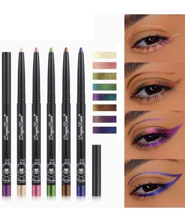 Scnvsi Eyeliner Pencil Colorful Eyeliner Metallic Eyeliner Colors Changing Glitter Waterproof Eyeliner Long Lasting Eyeliner - Buy Online on GoSupps.com