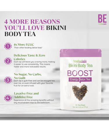 Bikini Body Detox Tea for Women | Boost Energy Digestion & Focus - Natural Caffeine (30 Ct) - Shop Now - Buy Online on GoSupps.com
