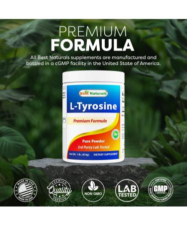Best Naturals L-Tyrosine Pure Powder 1 Pound - Buy Online on GoSupps.com