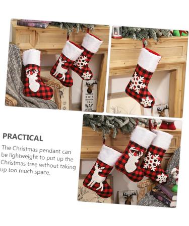 Cabilock Christmas Tree Pendant Chrismas Socks Chrismas Bags Christmas Decor Cloth Lattice Accessories Assorted Color B 50x28cm - Buy Online on GoSupps.com