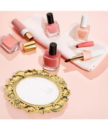  DEARMAMY 4 Piece Vintage Manicure Mixing Palette Durable Resin Non-Slip Display Board for Nail Polish Pigment Mixing Portable Versatile for Professional Nail Technicians - Buy Online on GoSupps.com