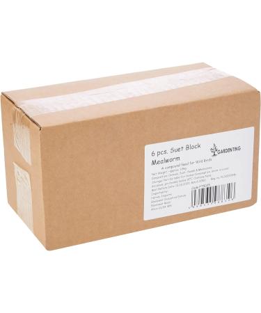 Garden Ting Mealworm Suet Block Wild Bird Treat 6 x 300g - Buy Online on GoSupps.com