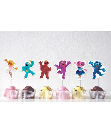 25 Pcs Cartoon Birthday Cake Toppers and Cupcake Toppers - Theme Party Decorations Supplies (zmj buou) - Buy Online on GoSupps.com