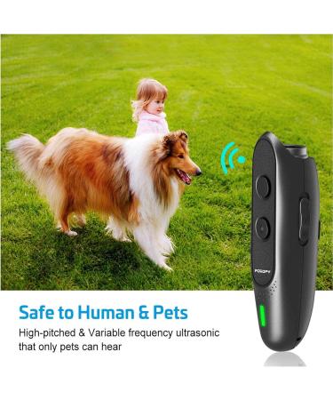 Poiiopy Ultrasound Anti-Bell Device for Dogs | Rechargeable 2-in-1 Safe Dog Training | 5m Range & Variable Frequency - Buy Online on GoSupps.com