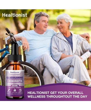 2 Pack Glucosamine Chondroitin MSM Liquid Drops Extra Strength Joint Support Supplement for Adults Men & Women Quercetin Boswelia Bromelain Antioxidant Immune Support (4 Fl oz) 2 Fl Oz (Pack of 2) - Buy Online on GoSupps.com