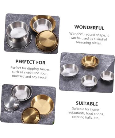 Ciieeo 6 Pcs Dish Soy Sauce Bowl Stainless Steel Household 7X7X2CMx3pcs Silverx3pcs - Buy Online on GoSupps.com