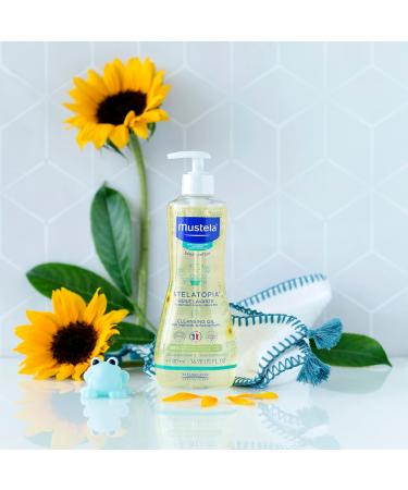 Mustela Stelatopia Cleansing Oil 500ml - Gentle Cleanser for Sensitive Skin - Buy Online on GoSupps.com