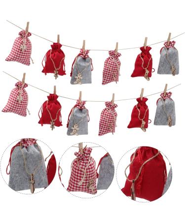 Cabilock DIY Advent Calendar 3 Sets Christmas Calendar Bag Calendars Xmas Candy Bags Drawstring Bags Number Storage Bags - Buy Online on GoSupps.com