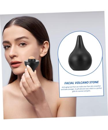 DOITOOL Oil-Absorbing Volcano Stone Ball for Facial Massage - Black | 7.5x5x5CM | Perfect for Skin Care - Buy Online on GoSupps.com