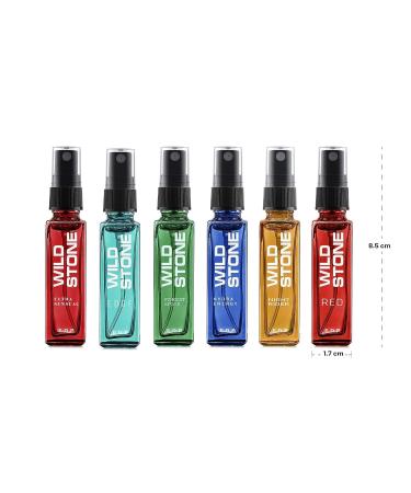 W'il.d S-tone Fragrance Gift Set with Ultra Sensual Forest Spice Red Hydra Energy Edge and Night Rider Perfume for Men Pack of 6 (8ml each) - Buy Online on GoSupps.com