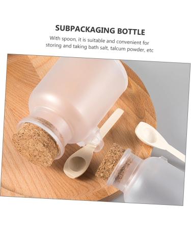 MAGICLULU 4 Sets Bottled Mask Powder Masks Holder Powder Bottle Storage Small Bath Salt Jars Glass Cookie Jar Cosmetic Sample Jar Empty Scrub Jar Tea Bottle Travel Portable Wood - Buy Online on GoSupps.com