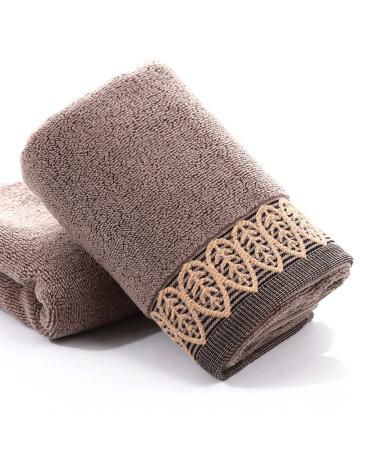 EYHLKM Cotton Towel Cotton Yarn Leaf Embroidery Towel Cotton Face Wash Towel Small Hand Bath Towel (Color : E  Size : 1pcs) 1pcs E