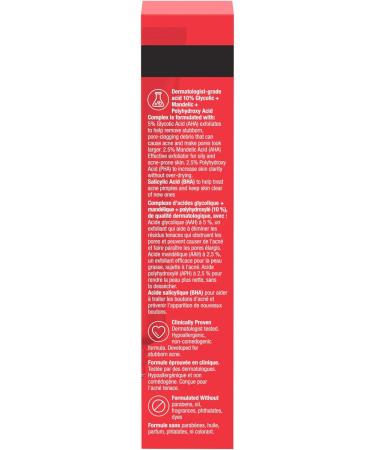 Neutrogena Stubborn Blackheads Daily Serum AHA Salicylic Acid Acne Treatment Glycolic + Mandelic + Polyhydroxy Acids Fragrance Free 29mL - Buy Online on GoSupps.com