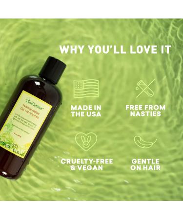 Just Nutritive Herbal Hair Gel - Natural Alcohol-Free Vitamin & Protein Infused | Humidity Control for All Hair Types - 16 Fl Oz - Buy Online on GoSupps.com