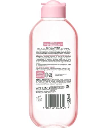 L'Or al Deutschland Garnier Allin1 Micellar cleansing water with rose water for a special glow makeup remover and facial cleansing for sensitive skin Skin Active 1 x 400 ml - Buy Online on GoSupps.com