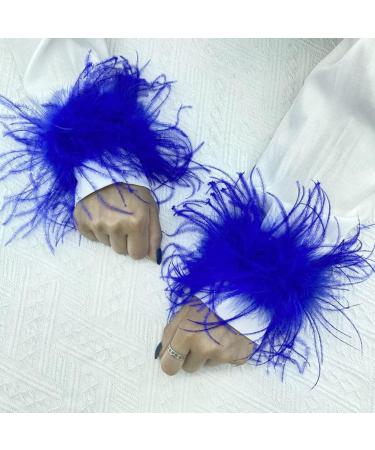 TQUXNGA Wrist Feather Cuffs Feather Wristband Feather Slap Bracelet Fashion Cuff Ponytail Holder Hair Tie Black - Buy Online on GoSupps.com