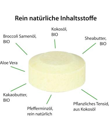  GREENDOOR GREENDOOR Organic Peppermint Shampoo 75g for normal/oily hair gentle and solid natural cosmetic silicone-free for men and women natural hair care - Buy Online on GoSupps.com