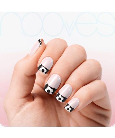  NOOVES NOOVES NAILS Premium Gel Nail Sheets - Floral Black - French | Semi-Permanent Gel Nail Strips | Semi-Permanent Gel Nail Stickers | Gel Nail Stickers | Gel Nails - Buy Online on GoSupps.com