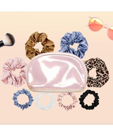 Satin Hair Scrunchies Set - 16 Pieces Elastic Hair Bands for Women Girls - Ponytail Holder Hair Accessories in 8 Colors - Thin & Thick Hair Sizes Included - Buy Online on GoSupps.com