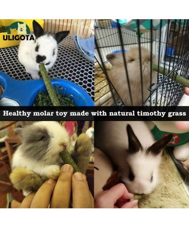 ULIGOTA Timothy Hay Sticks: Handmade Natural Chews for Rabbits, Guinea Pigs, and Small Pets - Buy Online on GoSupps.com