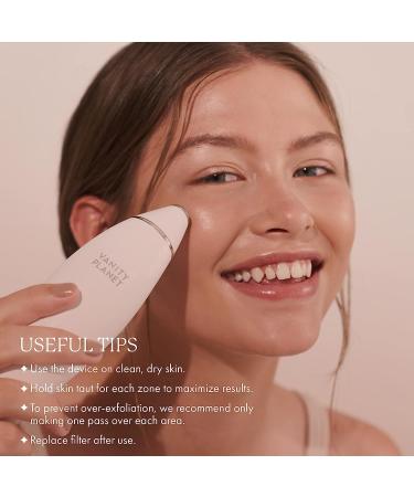 Exfora Microdermabrasion Wand by Vanity Planet - Acne & Wrinkle Treatment - 4 Heads, Dual Charging - Exfoliating Cleanser for All Skin - Buy Online on GoSupps.com