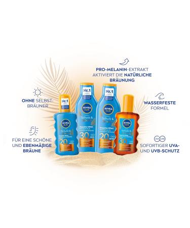 NIVEA Sun Schutz & Braune Sonnen l Spray LSF 30 - 200ml | Sunscreen with Pro-Melanin for Even Tan | UVA/UVB Protection - Buy Online on GoSupps.com