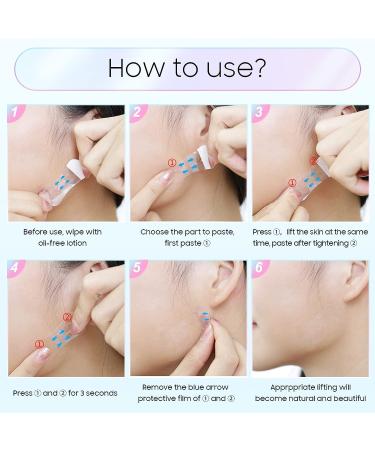 Face Lift Tape Wrinkle Patches - Instant V-shaped Face Lift | 40 PCS Waterproof Face Lifting Tape for Smooth Facial Skin and Double Chin Wrinkles - Buy Online on GoSupps.com