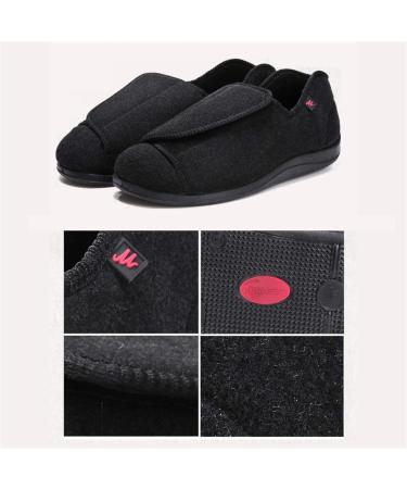 NVBHOF Mens Diabetic Shoes - Extra Wide Air Cushion Walking Sneakers for Swollen Feet - Black (Size 10) - Buy Online on GoSupps.com