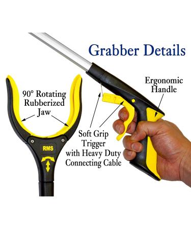 RMS Premium 7-Piece Hip Knee Replacement Kit for Surgery Recovery | Includes Leg Lifter, Reacher Grabber, Shoe Horn, Sock Aid, Dressing Stick, Bath Sponge - 19 & 32 inch - Buy Online on GoSupps.com