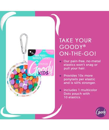 Goody Kids Ouchless Elastics with Mini Pouch - 11 Count Dots Print - Hair Accessories for Women and Girls - Buy Online on GoSupps.com