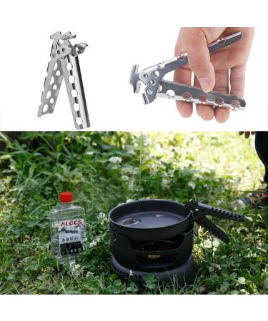 Cyberone Aluminum Pot Gripper for Outdoor Cooking | BBQ Pan Holder for Camping Picnic | Hot Dish Plate Lifter Clip Clamp - 4.9 Length | 1pc - Buy Online on GoSupps.com